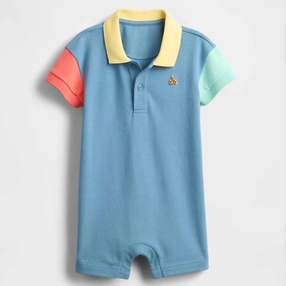 NWT* GAP Baby Pique Polo Shorty One-Piece